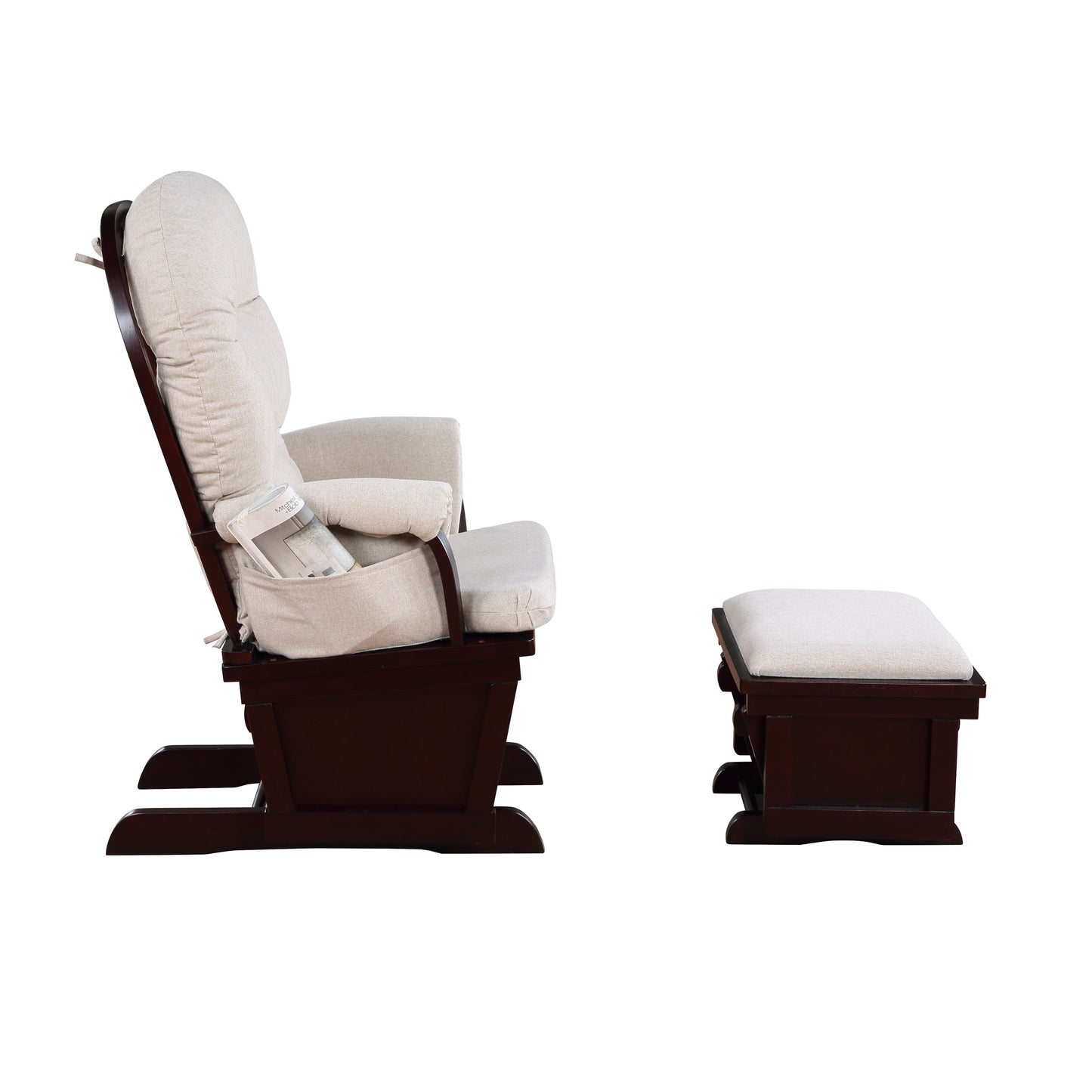 Madison - Glider & Ottoman - Espresso / Latte