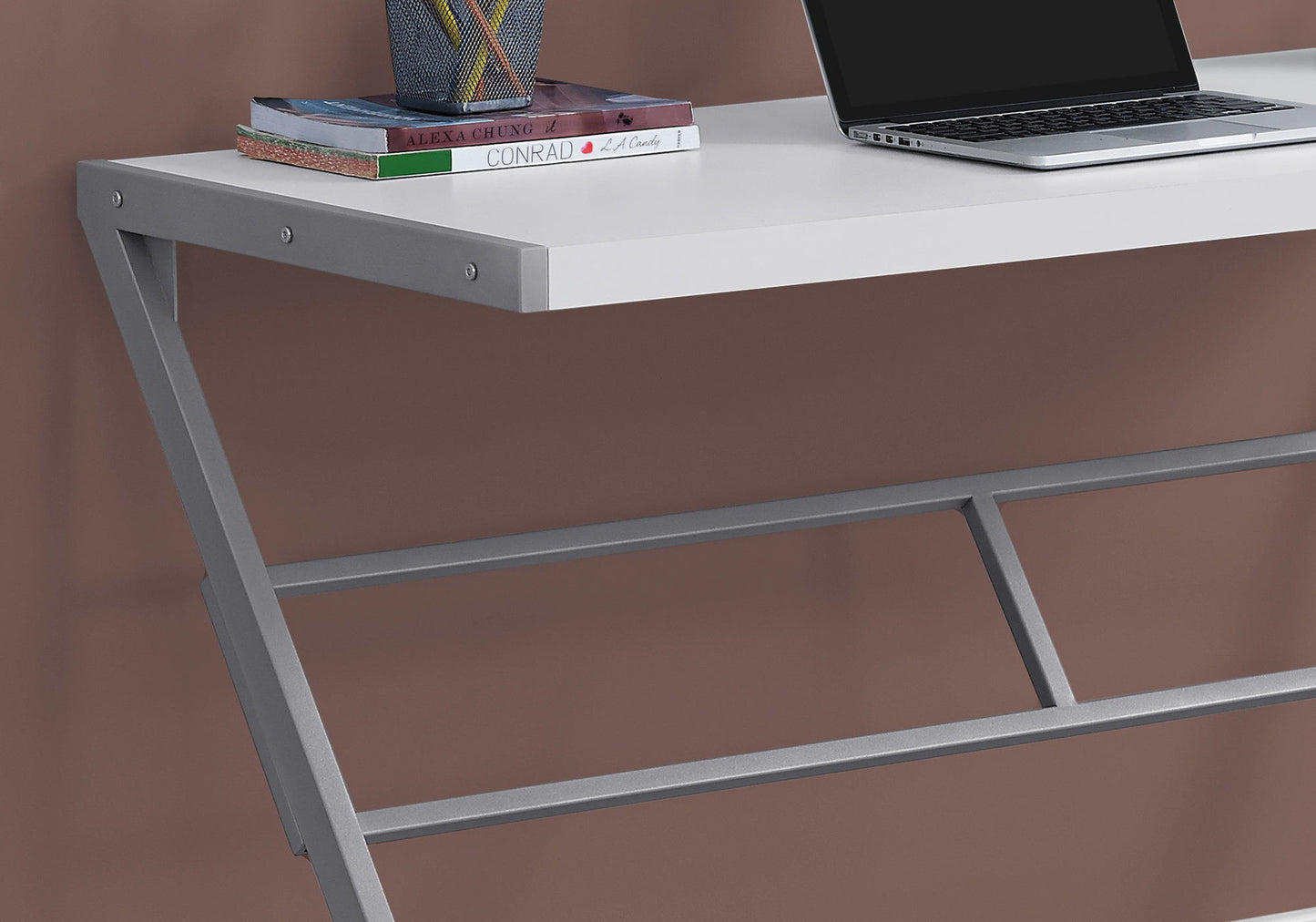Computer Desk For Home Office, Laptop, Contemporary And Modern - White