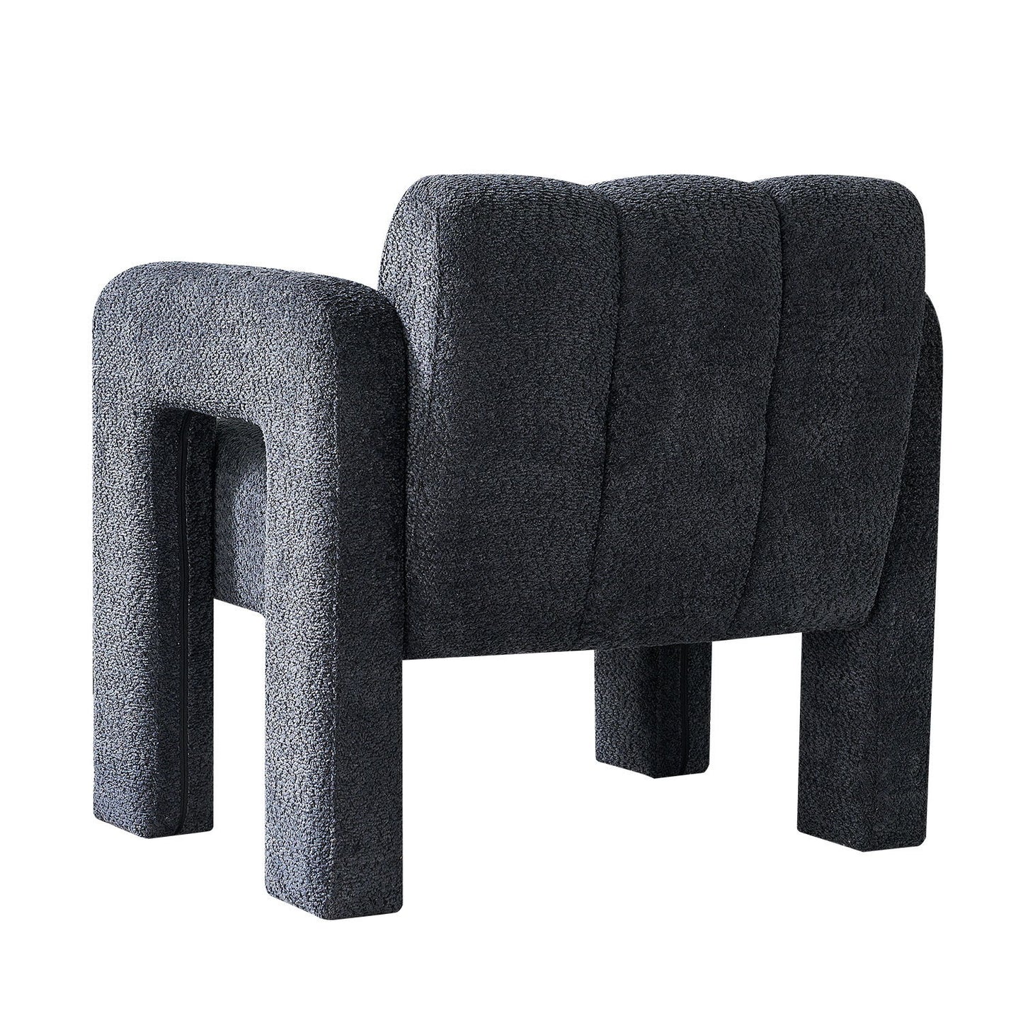 31.10" Boucle Upholstered Accent Chair - Dark Gray