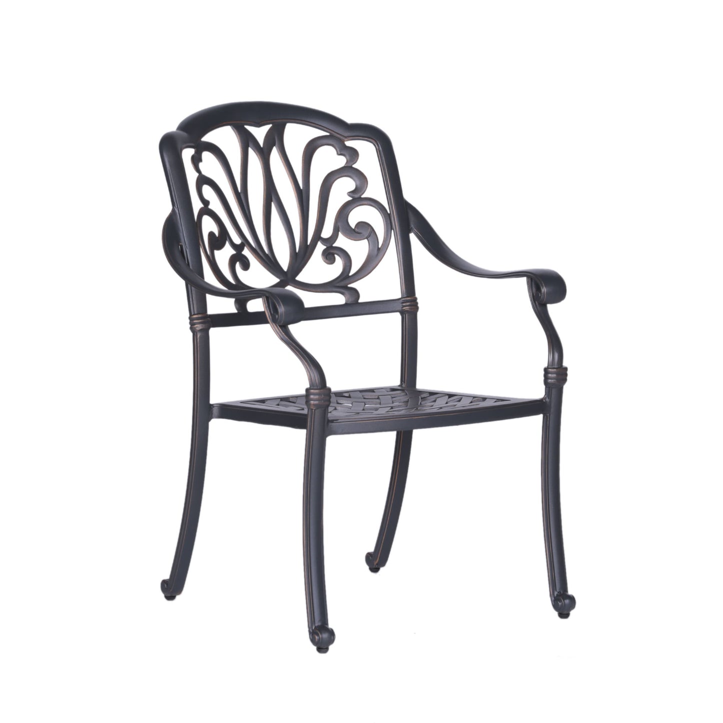 Patio Outdoor Aluminum Dining Armchair With Cushion (Set of 2) - Spectrum Sand