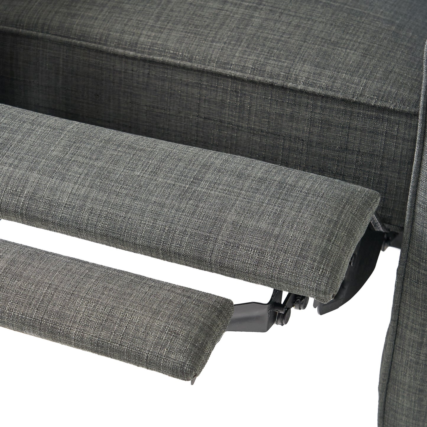 Linen Push Back Chair For Elegant Home - Dark Gray