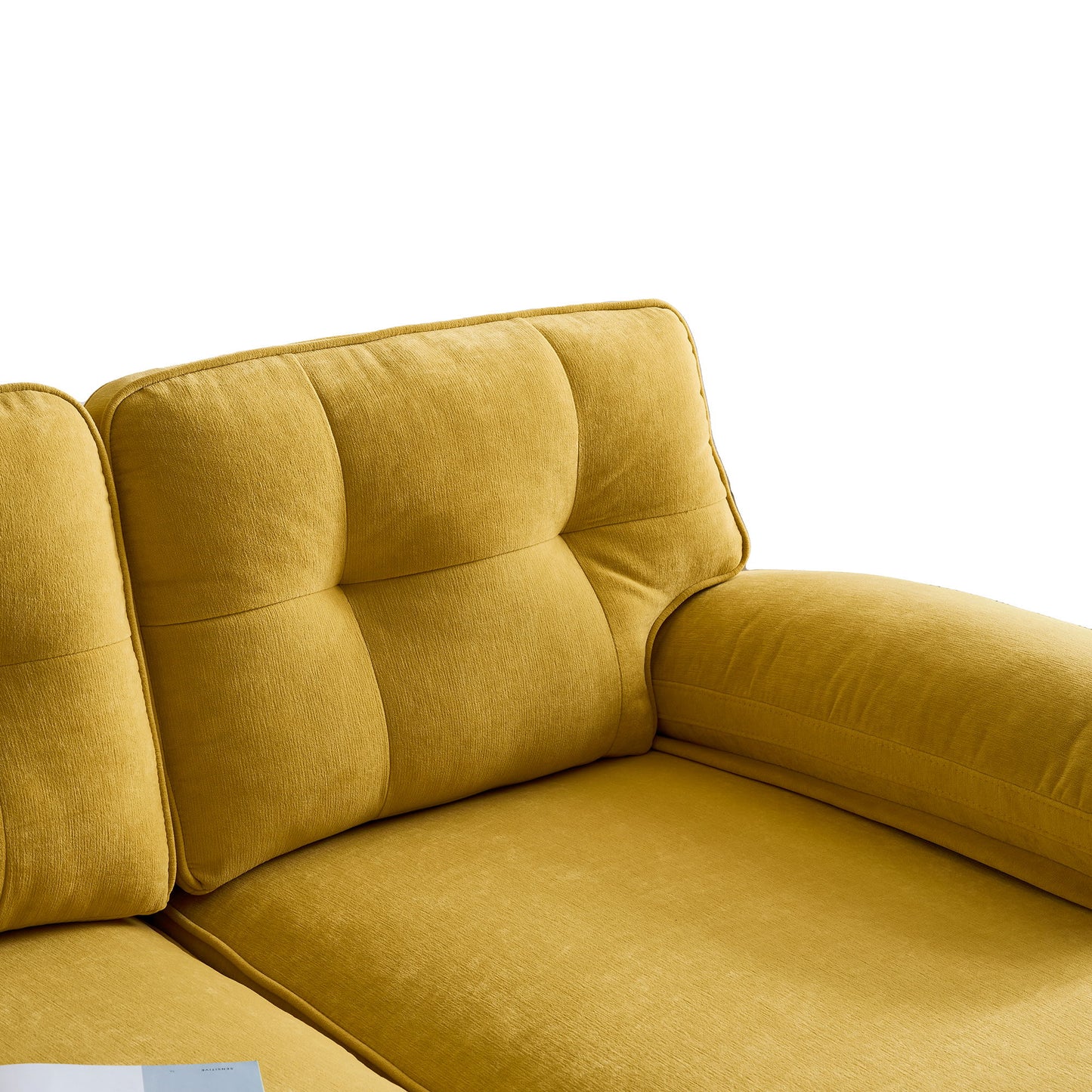 Modern L Shaped Sectional Sofa For Living Room Or Bedroom - Yellow