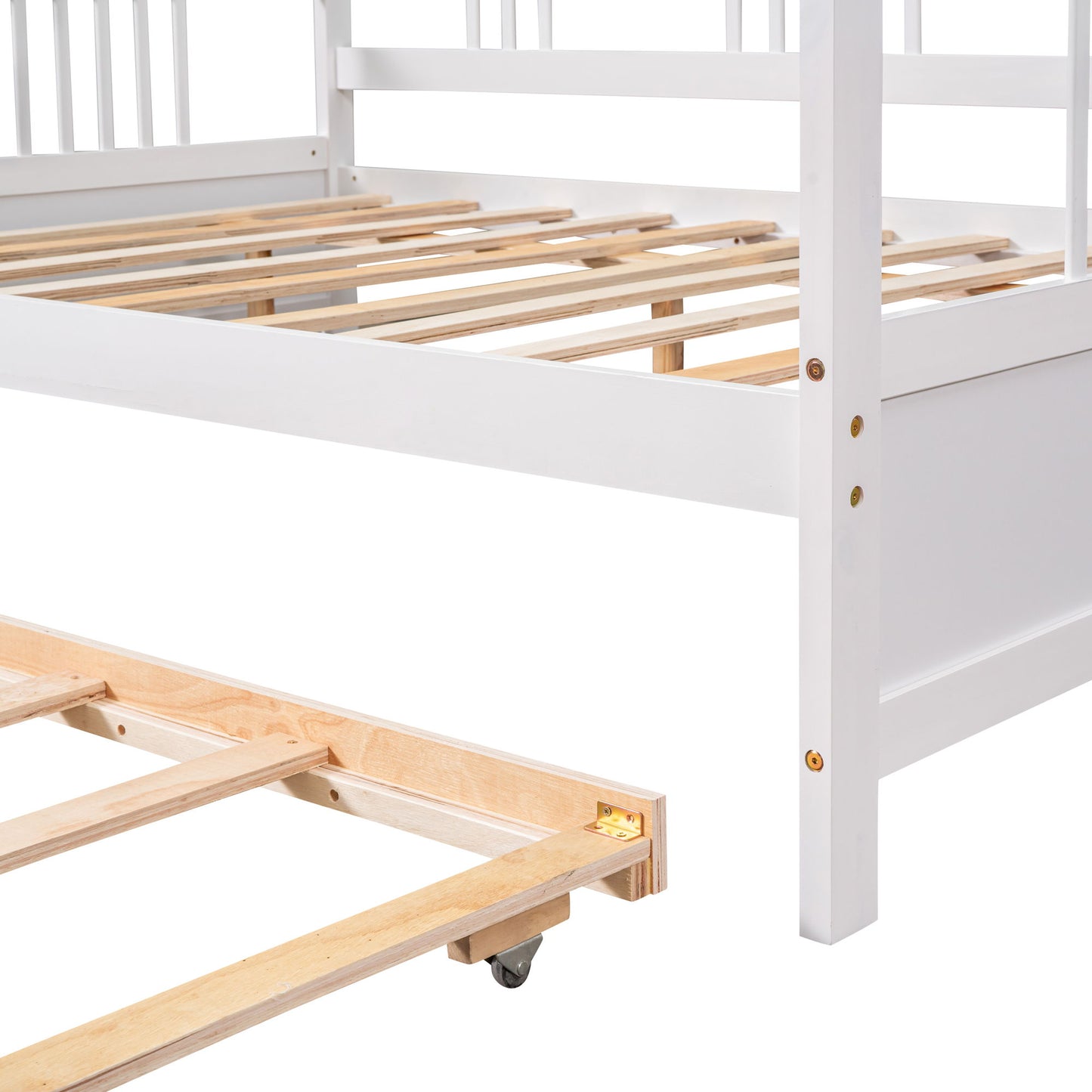 Full Size DayBed With Twin Size Trundle - White
