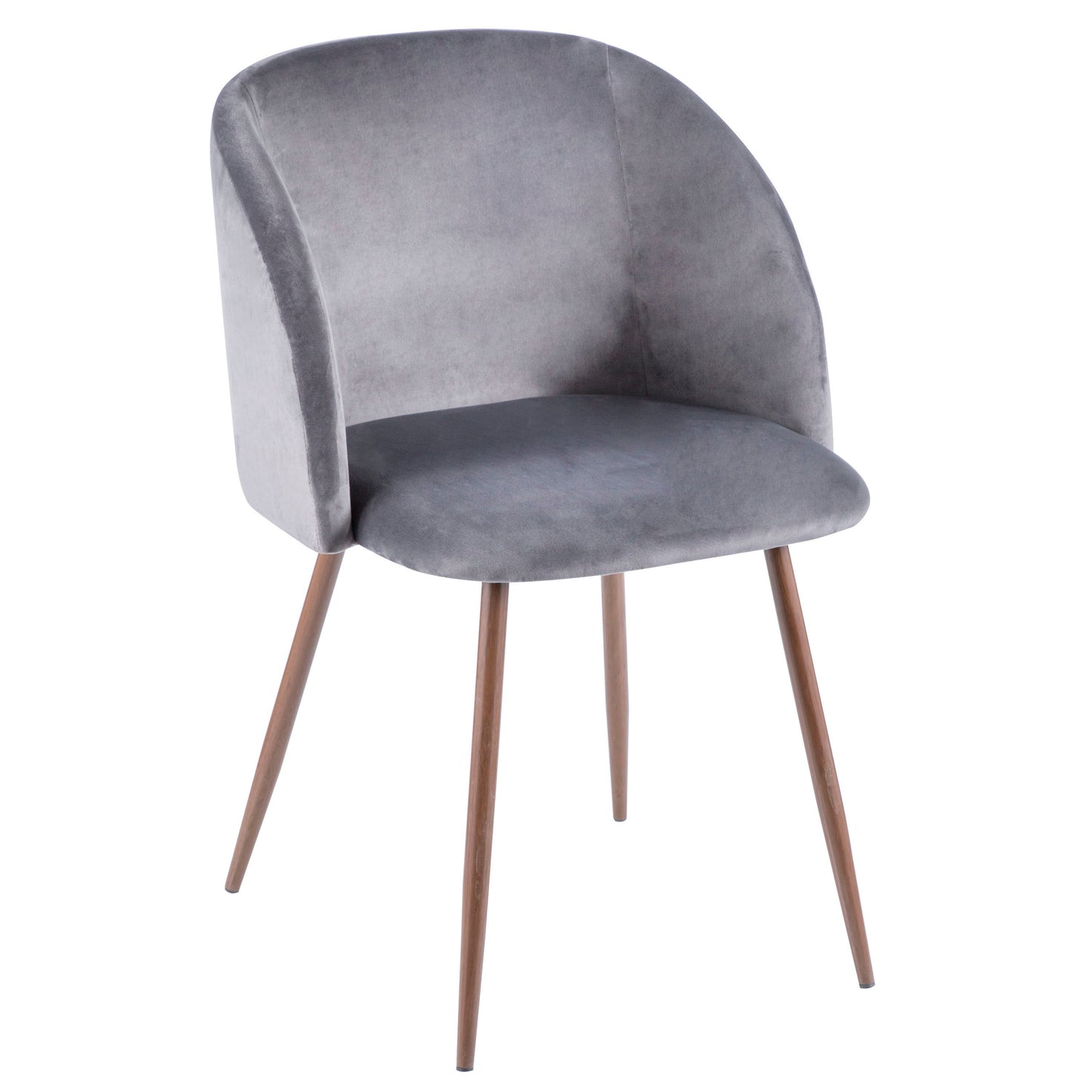 Fran - Contemporary Dining / Chair (Set of 2) - Walnut / Gray
