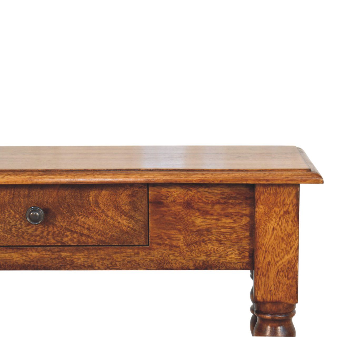 Turned Legs 1 Drawer Console - Brown