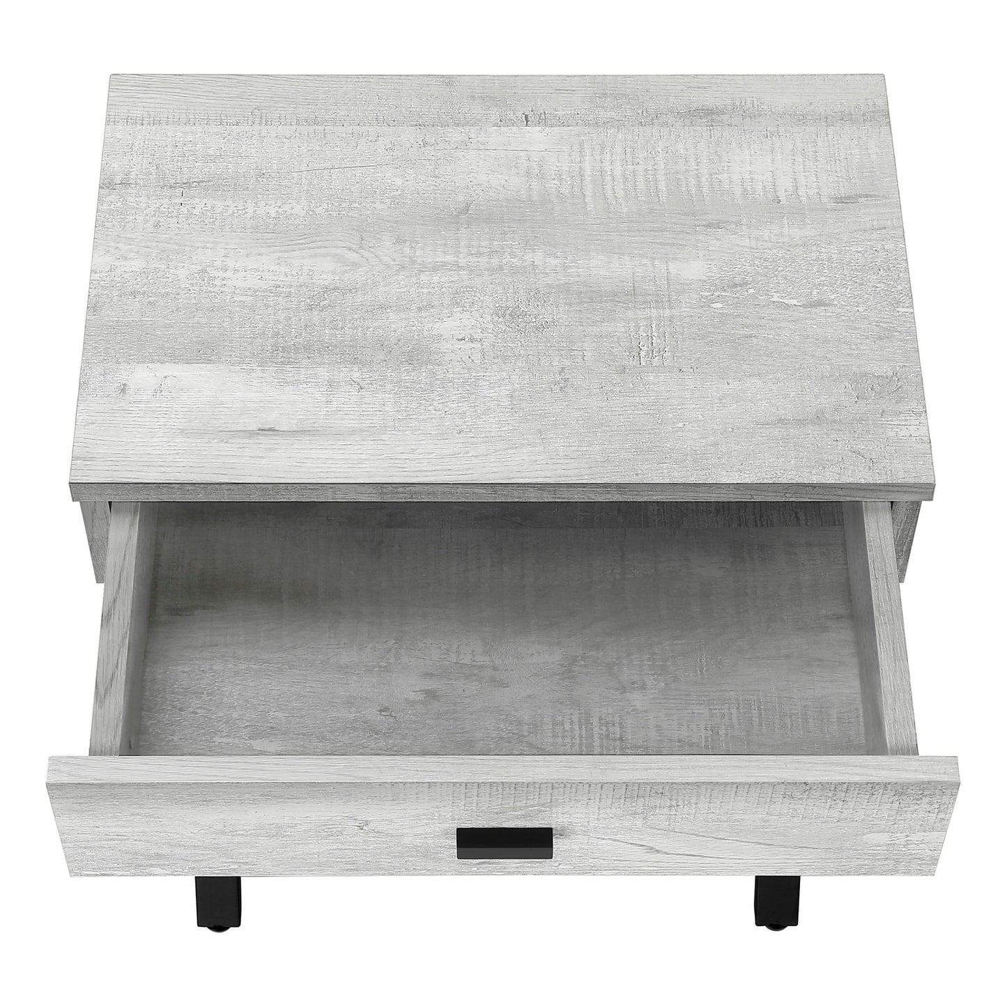 Accent Side Table, 1 Storage Drawer, Contemporary And Modern - Gray