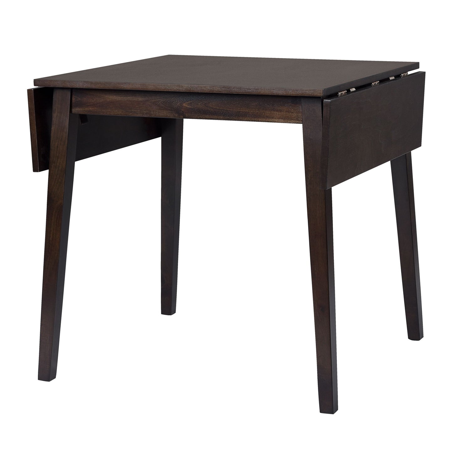 3 Piece Kitchen Dining Set With Drop Leaf Dining Table And 2 Dining Upholstered Chairs, Dining Room Set For Small Places - Espresso
