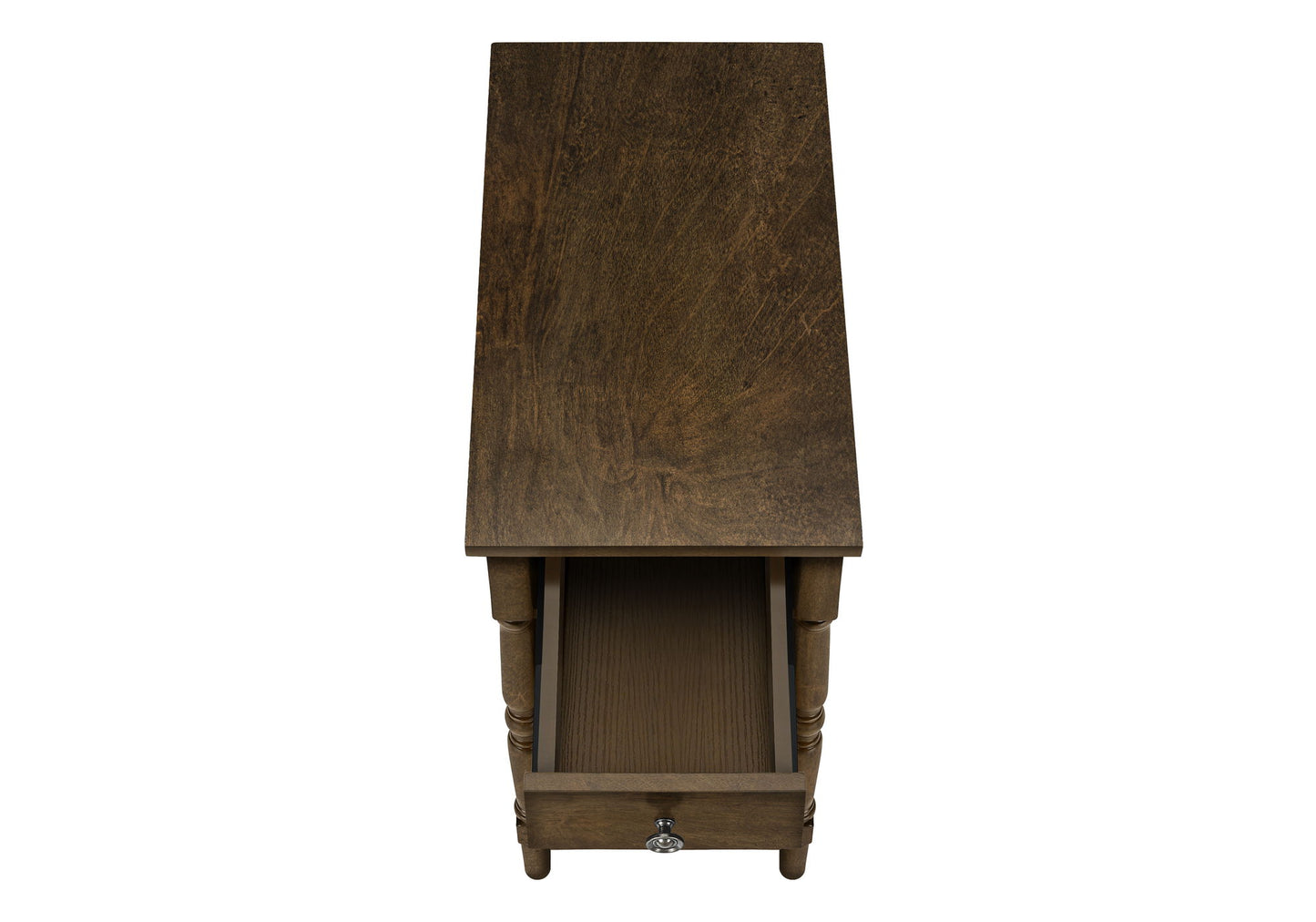 Accent End Table, 2 Tier, Storage Drawer, Traditional - Espresso
