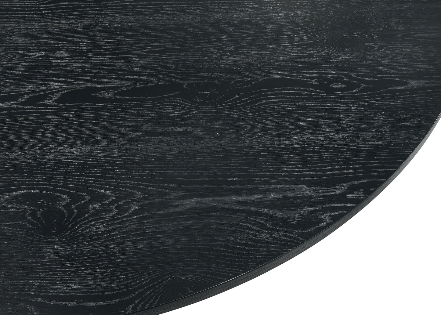Jasper - Wide Contemporary Round Dining Table - Black