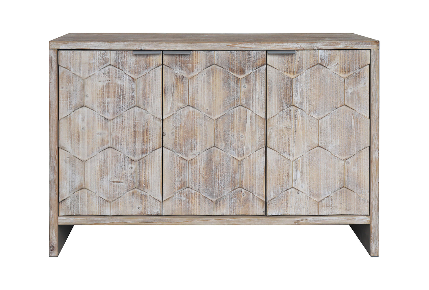 Accent Cabinet Farmhouse Style 3 Door Wooden Cabinet Sideboard Buffet Server Cabinet Storage Cabinet, For Living Room, Entryway, Hallway, Office, Kitchen And Dining Room - Natural Wood Wash