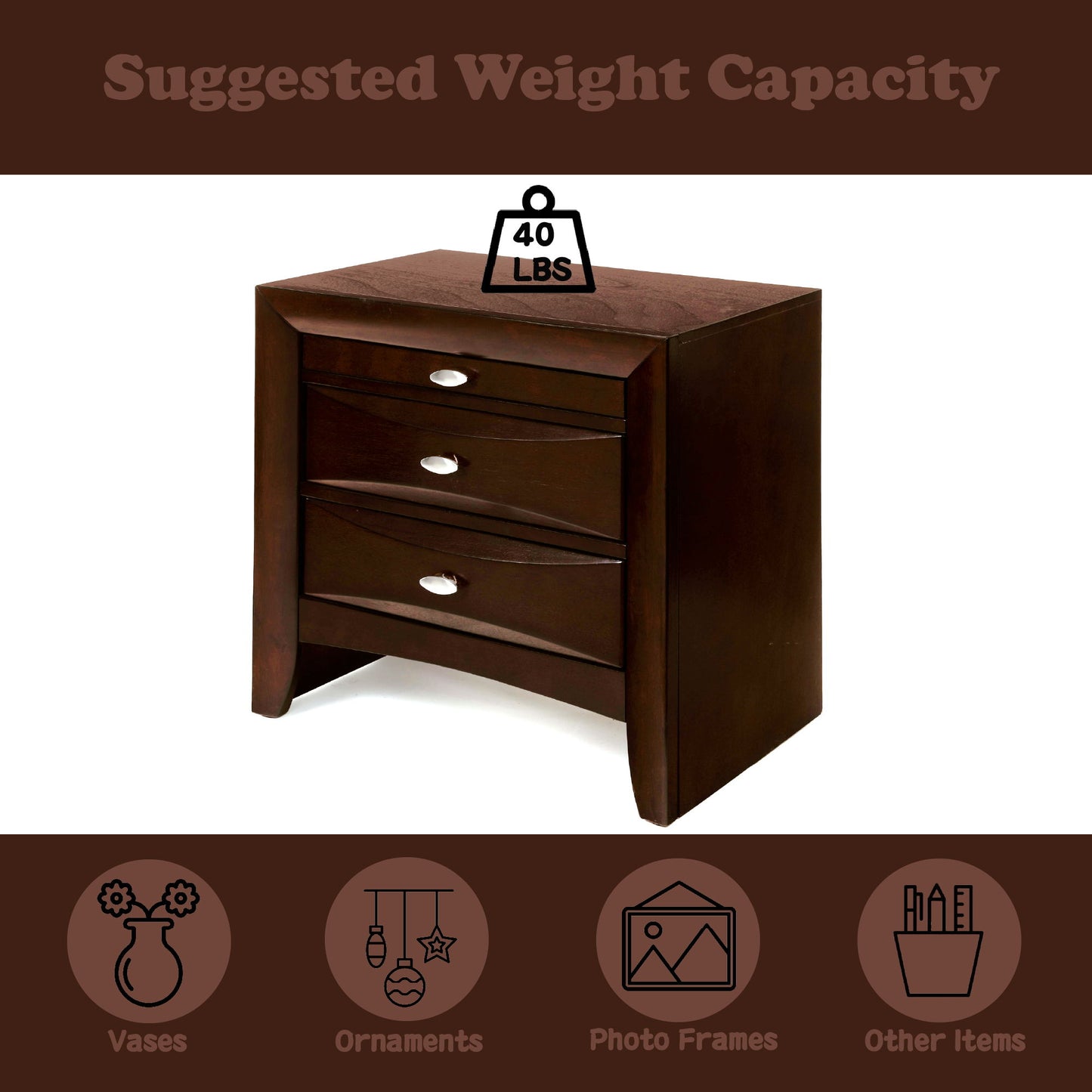 Ireland - Nightstand - Espresso