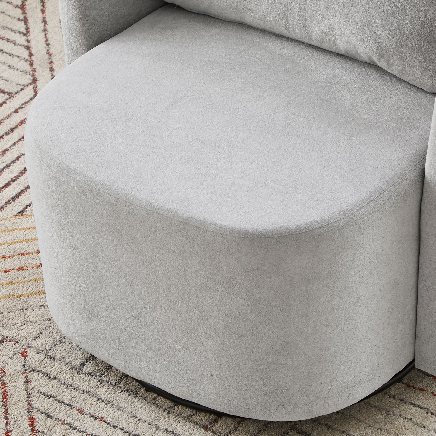 Modern 360ÔøΩÔøΩ Swivel Accent Barrel Armchair Chenille, Upholstered With Curved Design For Living Room, Bedroom, Office, And Hotel - Gray