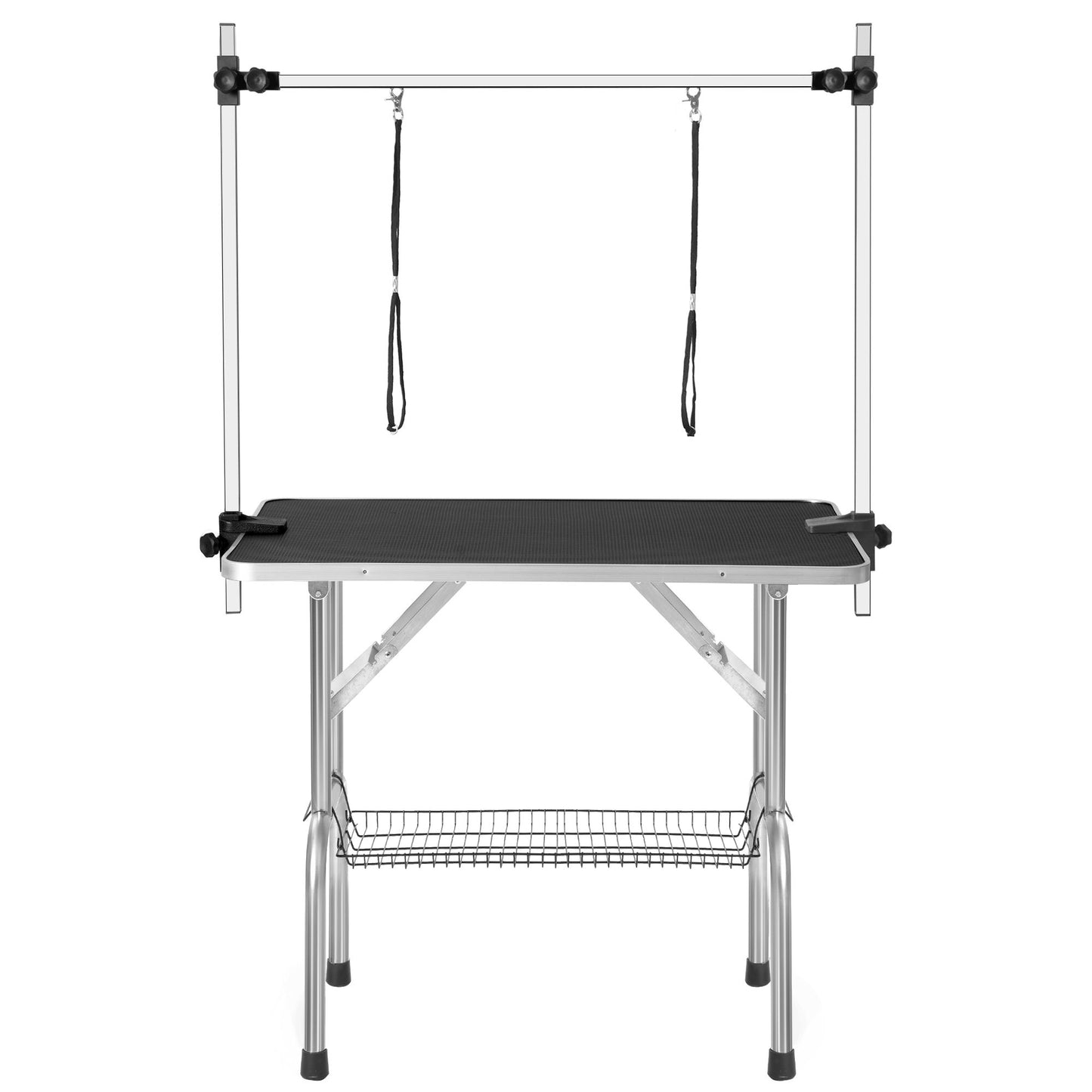 Large Grooming Table For Pet Dog And Cat With Adjustable Arm And Clamps Large Heavy Duty Animal Grooming Table - Black