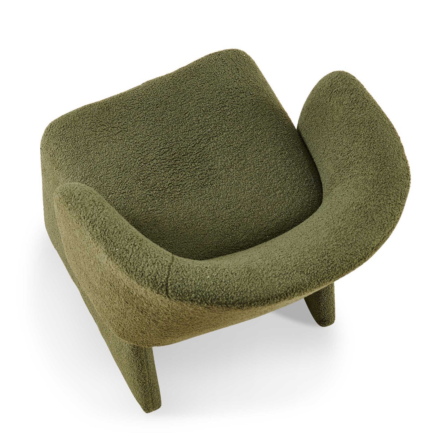 Modern Accent Chair Green Single Sofa Chair, Upholstered Side Chair Teddy Comfy Chair For Dining Room / Bedroom / Living Room / Reception 1 Piece - Green