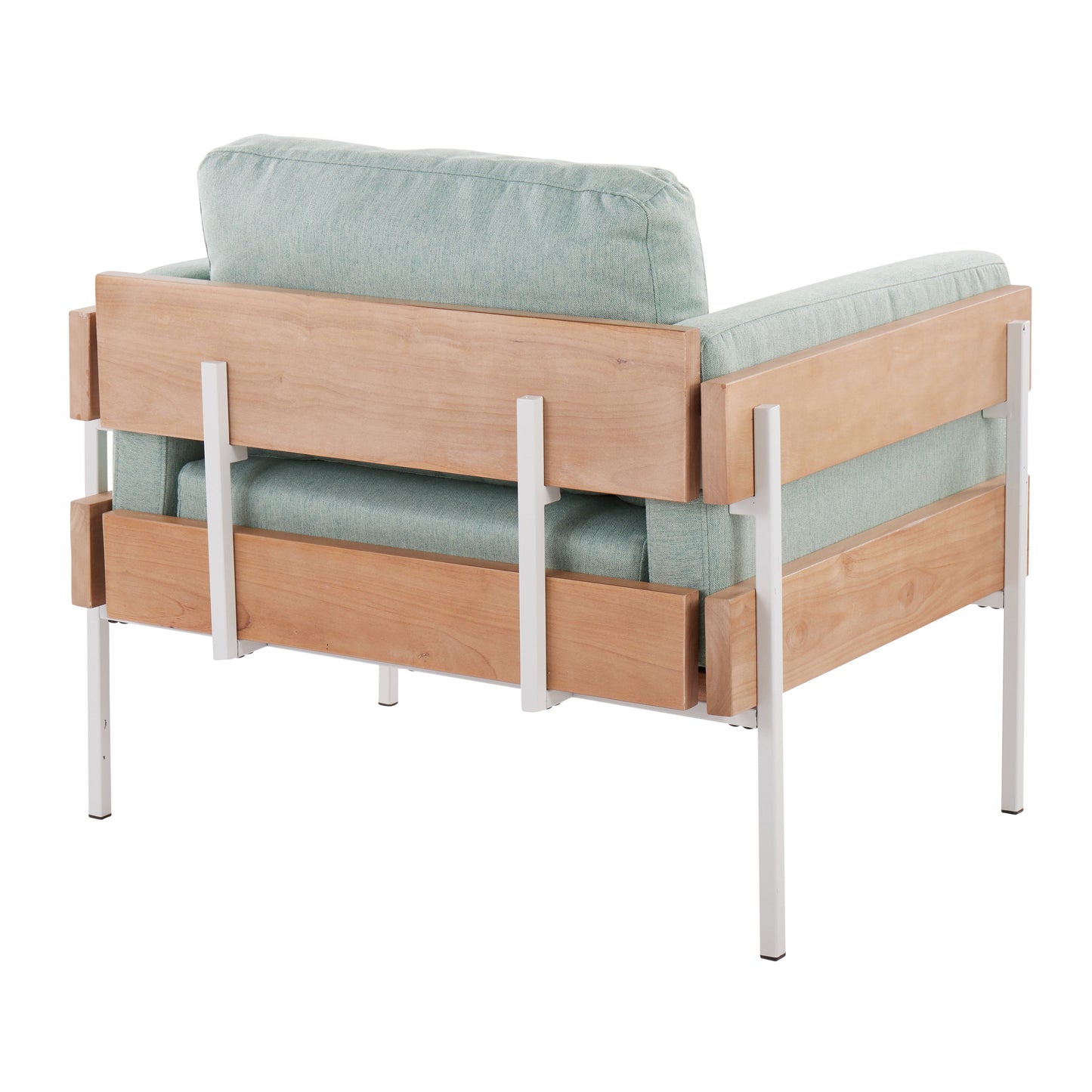 Kari - Farmhouse Chair - White / Natural / Light Green