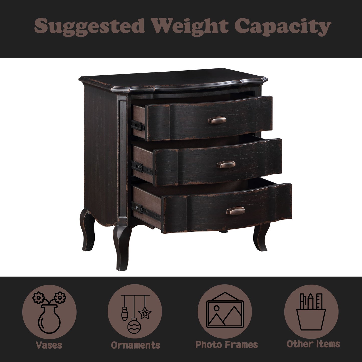 Chelmsford - Nightstand - Antique Black