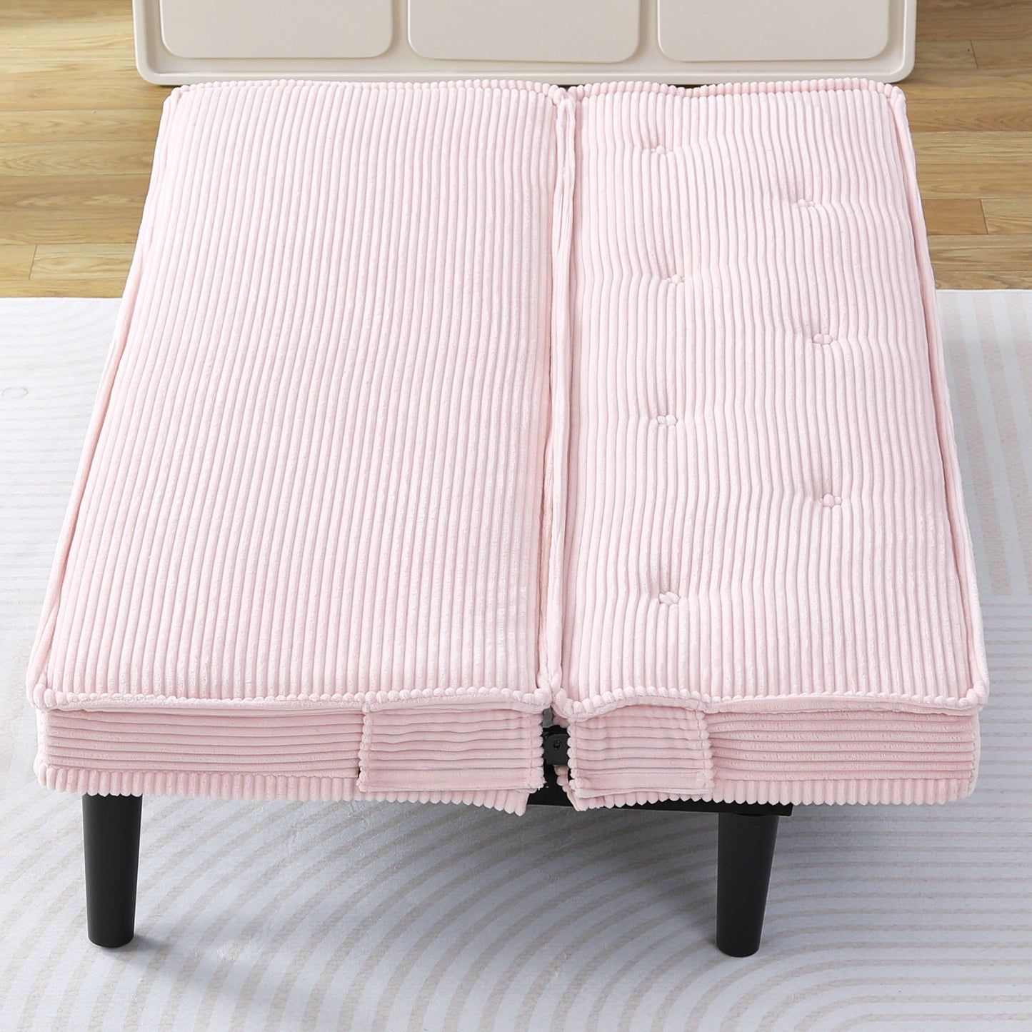 Modern Sofa Bed - Black / Beige / Pink