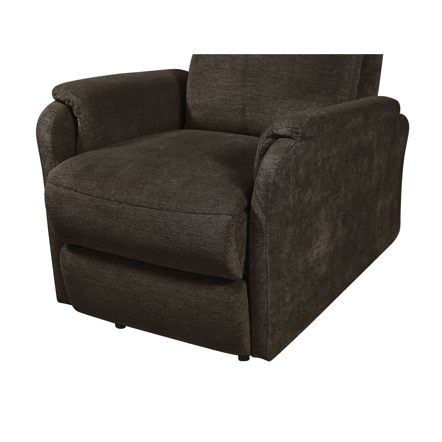Recliner Chair With Power Function Easy Control Big Stocks, Recliner Single Chair - Dark Brown