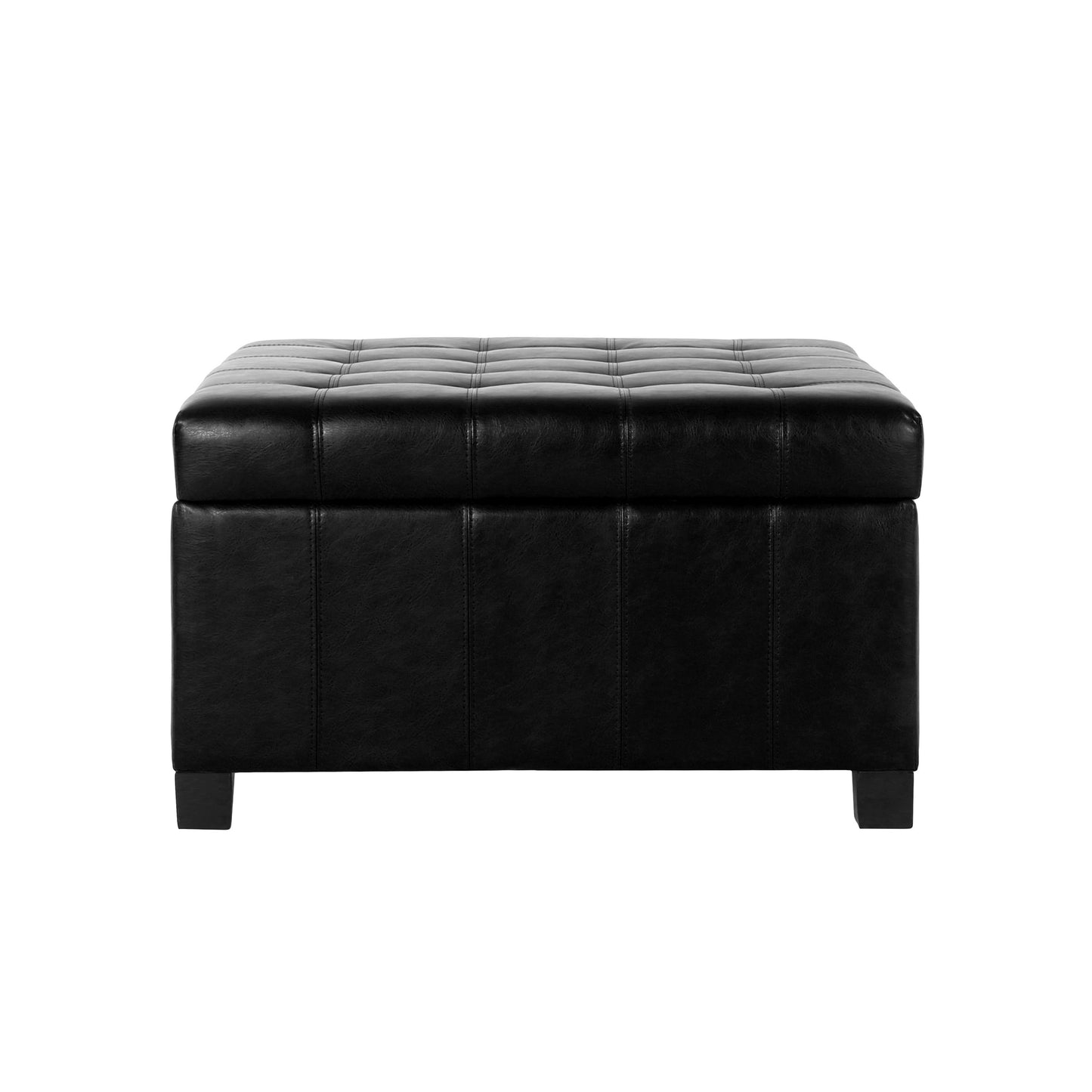 Storage Ottoman For Living Room, Bedroom - Black