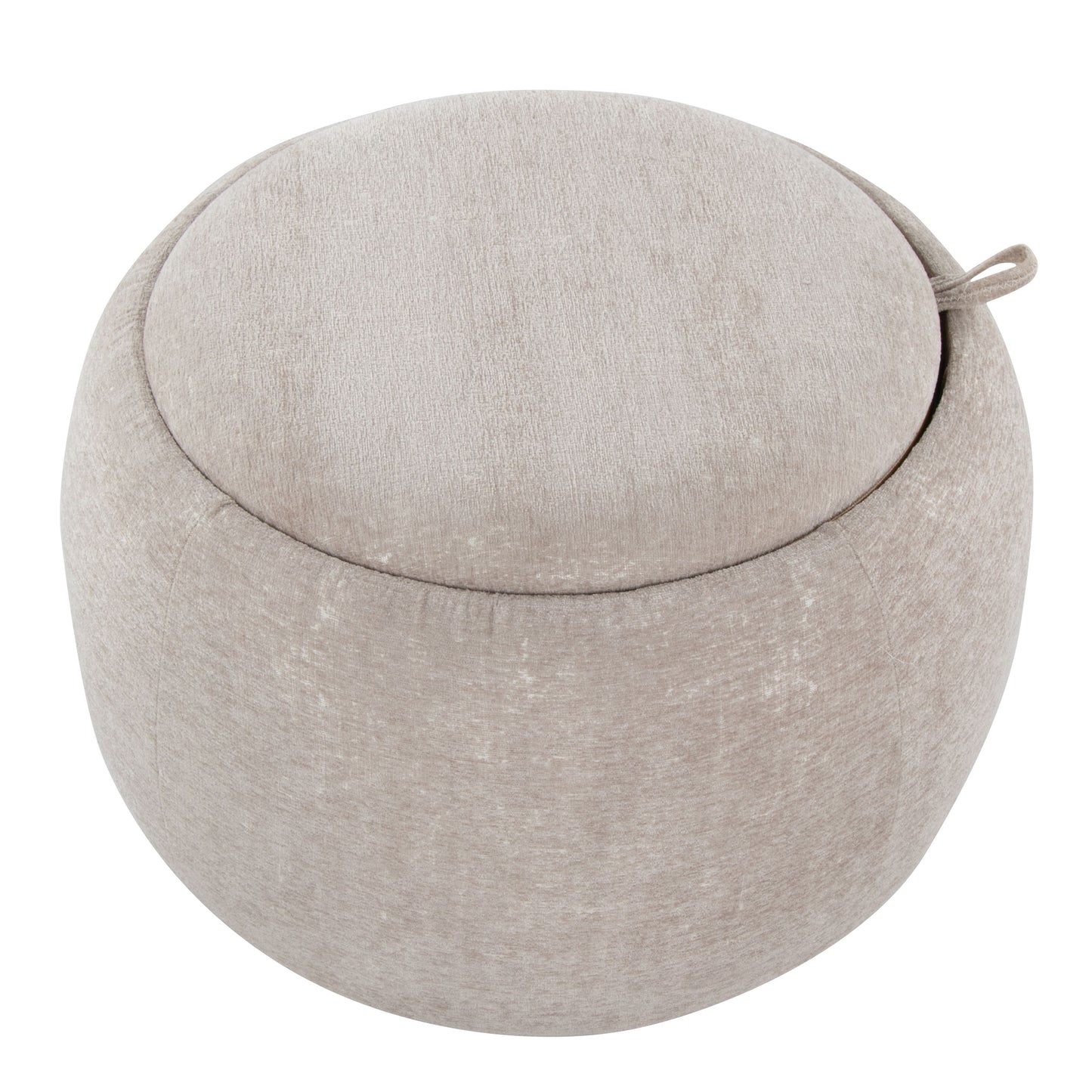 Tray - Pouf Contemporary Ottoman - Natural / Light Brown