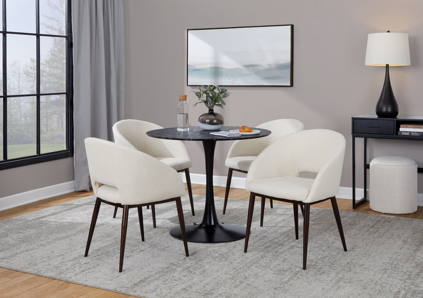 Renee - Contemporary Chair - Copper / Cream