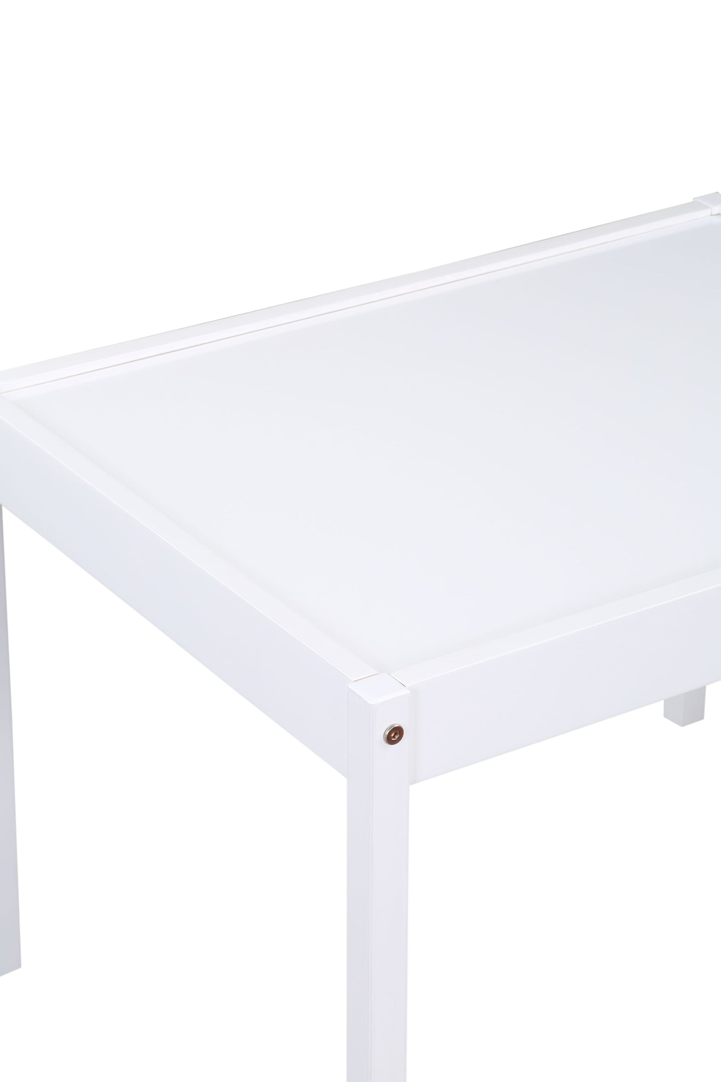 Della - 3-Piece Solid Wood Kids Table & Two Chair Set - White