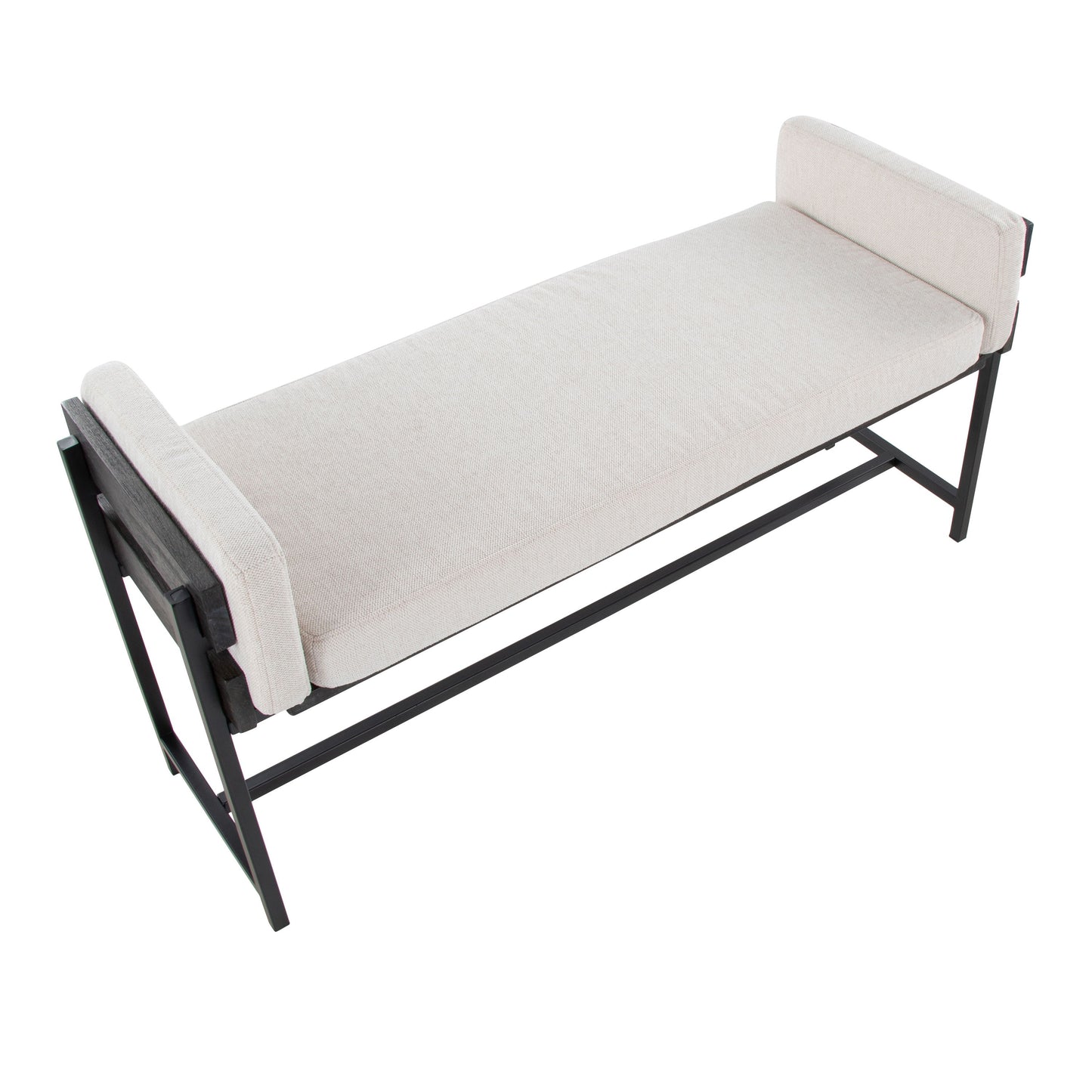 Kari - Farmhouse Bench - Black / Gray / Cream