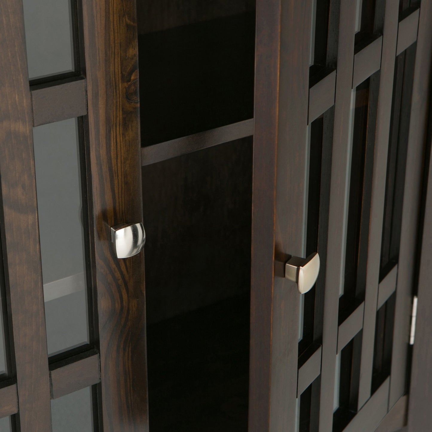 Bedford - Low Storage Media Cabinet - Dark Tobacco Brown
