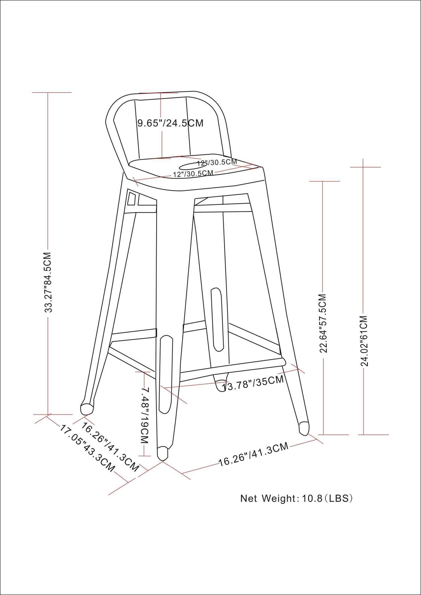 Rayne - Counter Height Stool (Set of 2) - Gray