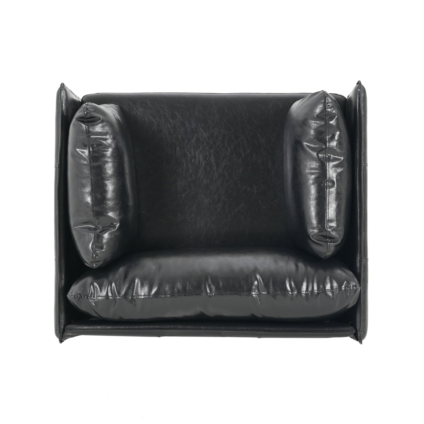 Vintage Lounge Chair With Polyester Upholstery - Black