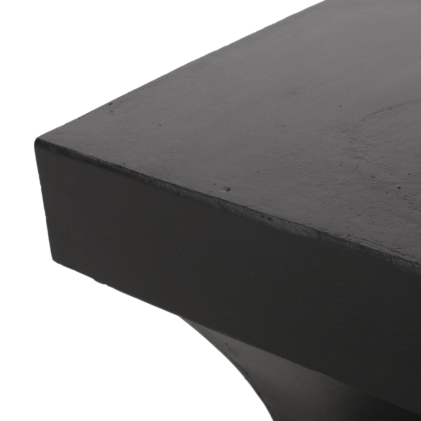 Modern Athena Side Table With Pedestal Design - Black
