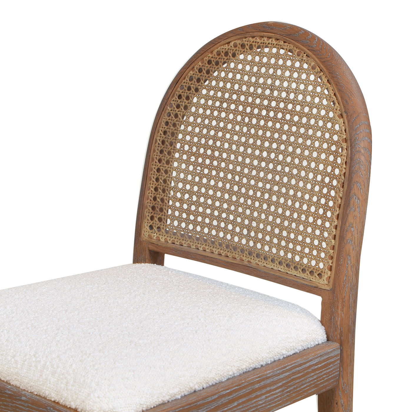 Panama - Curved Back Cane Counter Stool (Set of 2) - Ivory White