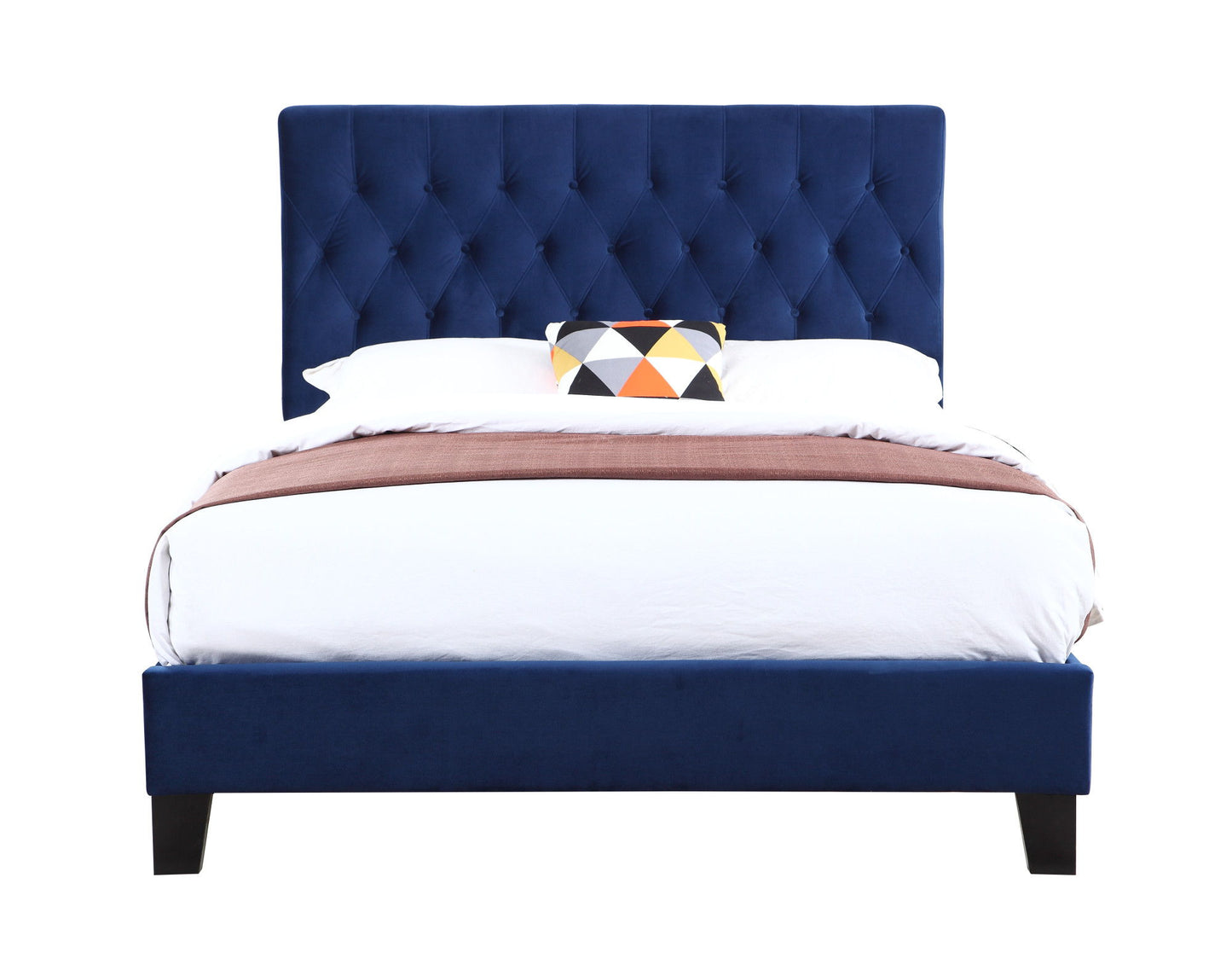 Luma - King Upholstered Bed - Blue