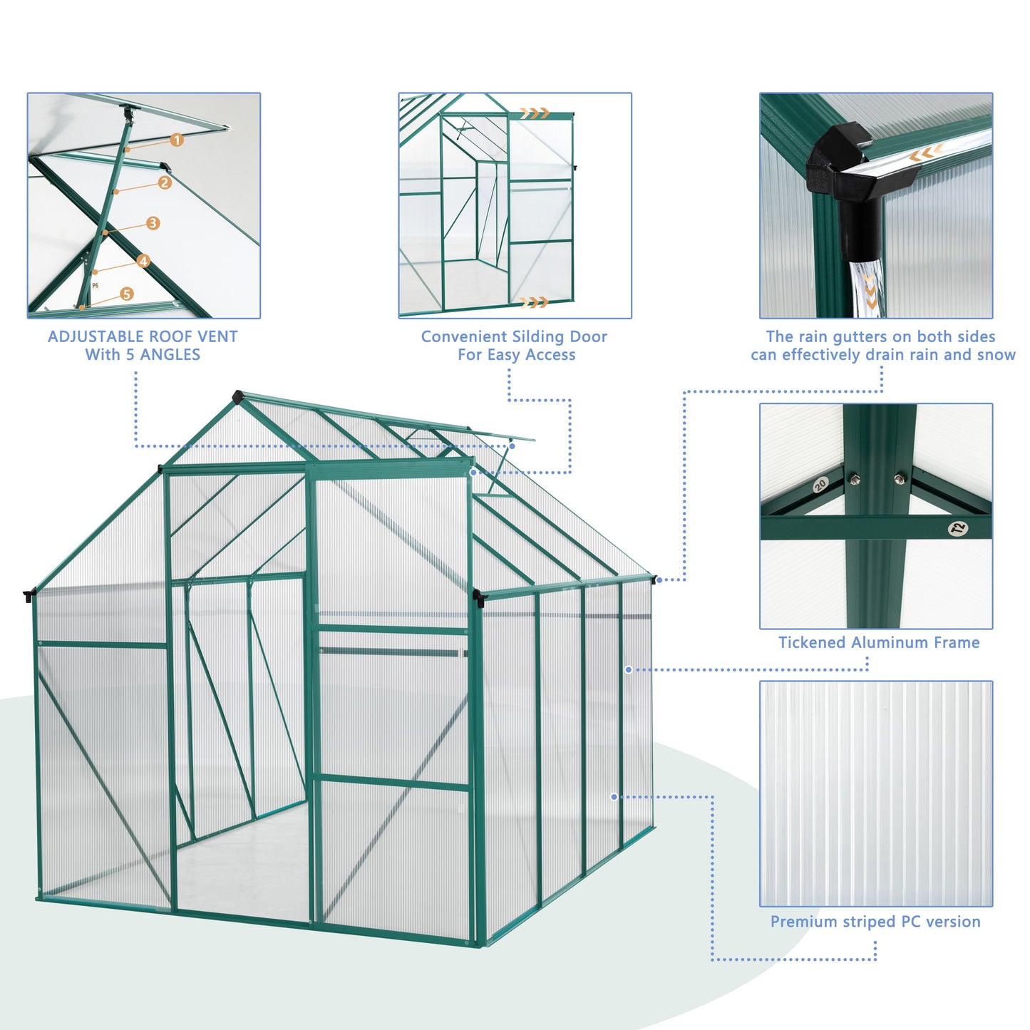 Outdoor Patio Greenhouse - Green