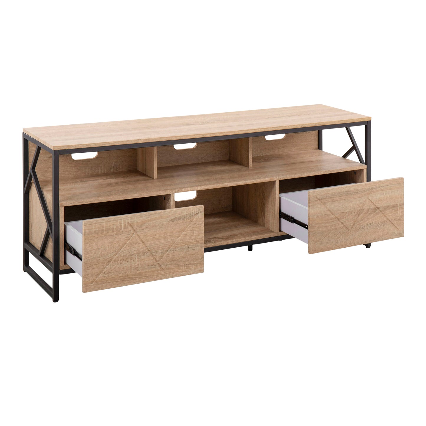 Folia - Contemporary TV Stand - Natural / Black