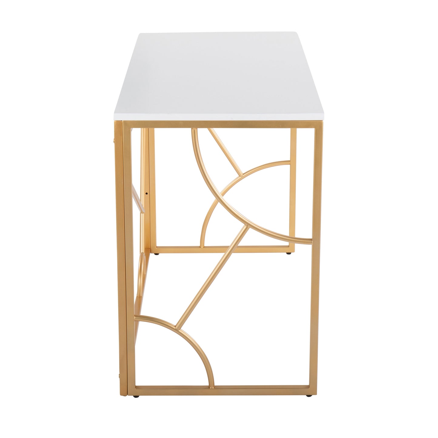 Constellation - Contemporary Desk - Gold / White