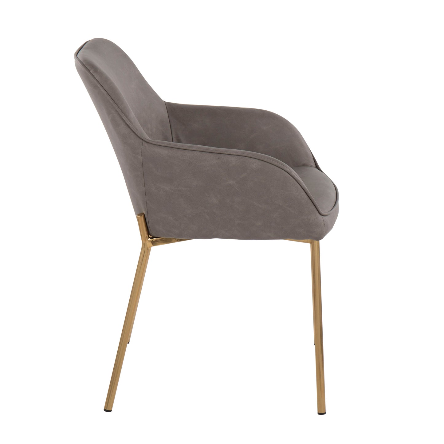 Daniella - Contemporary Dining Chair (Set of 2) - Gold / Gray