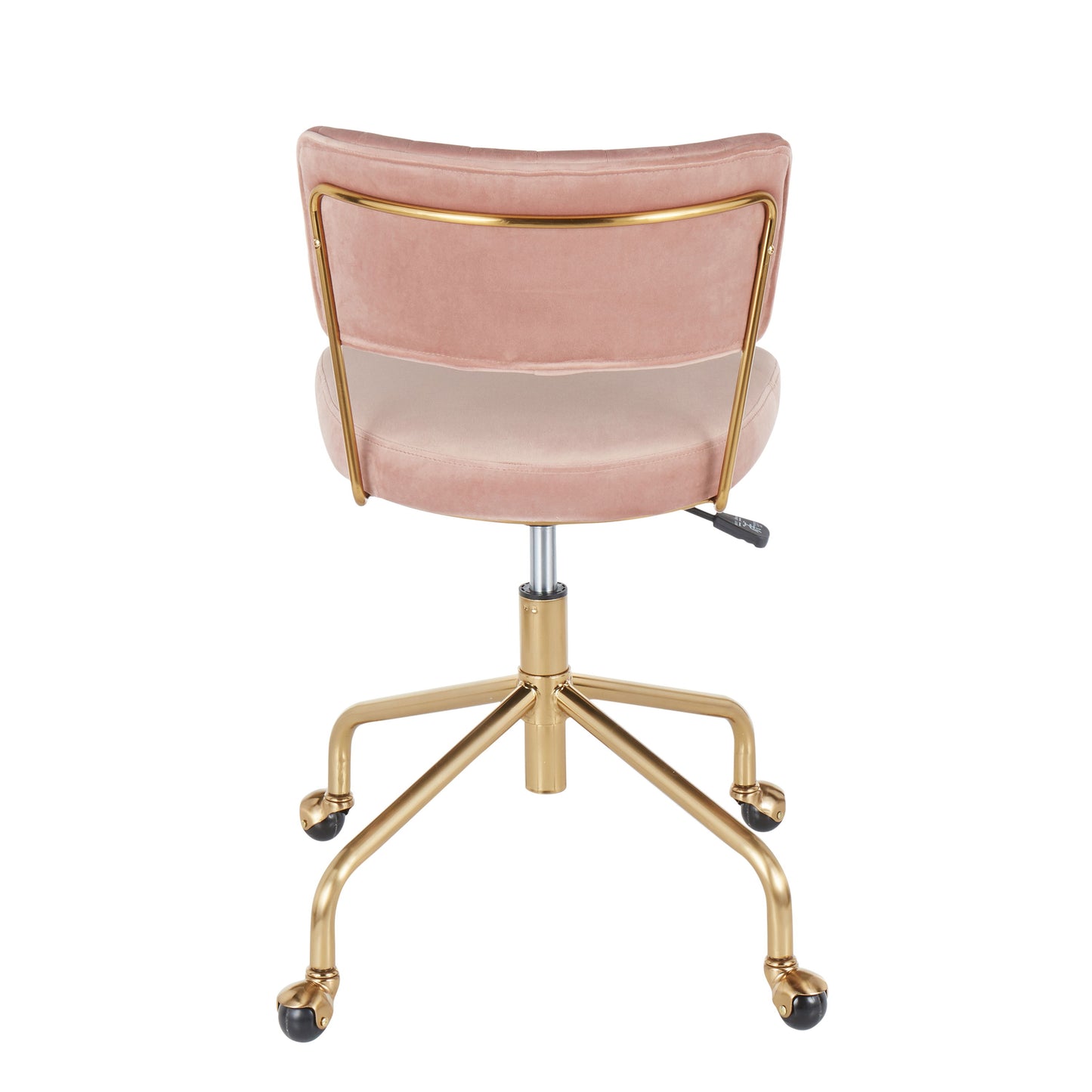 Tania - Contemporary Task Chair - Gold / Pink