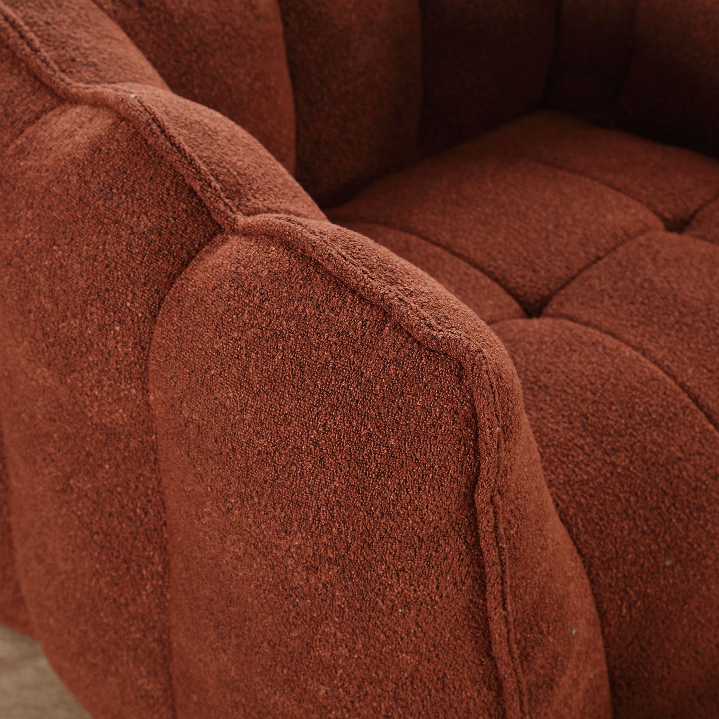 Soft Bean Bag Chair With High Resilient Foam (Chips) - Red / Brown