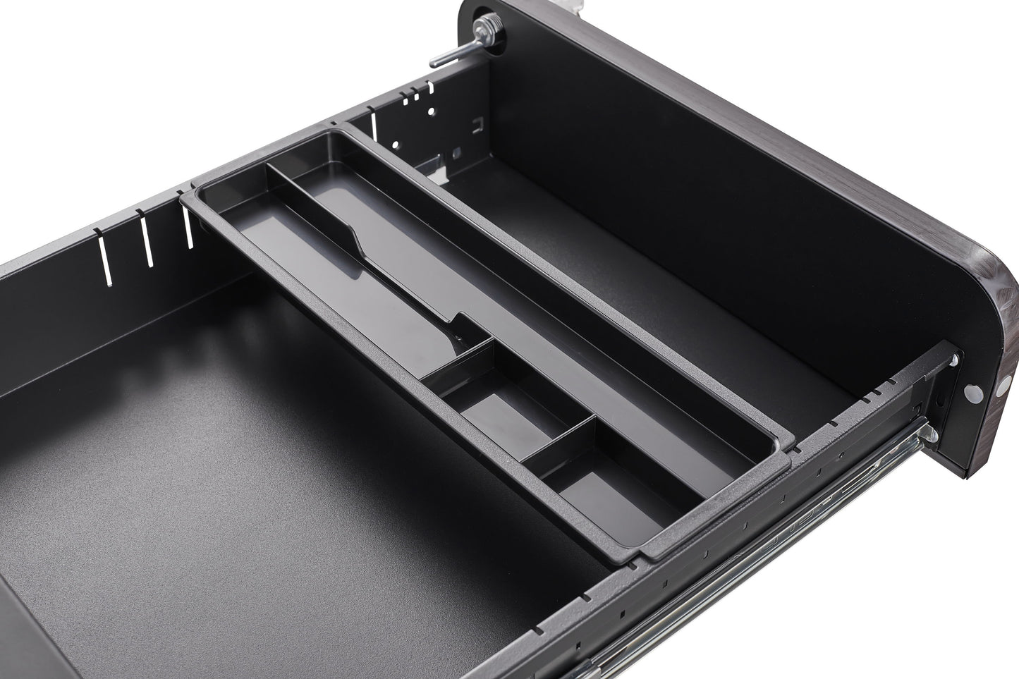 3 Drawer Mobile File Cabinet Under Desk Office, Simple Style Versatile Storage Cabinet, 5 Wheel Design Anti-Tilting Cold Rolled Steel Waterproof Moisture-Proof - Black
