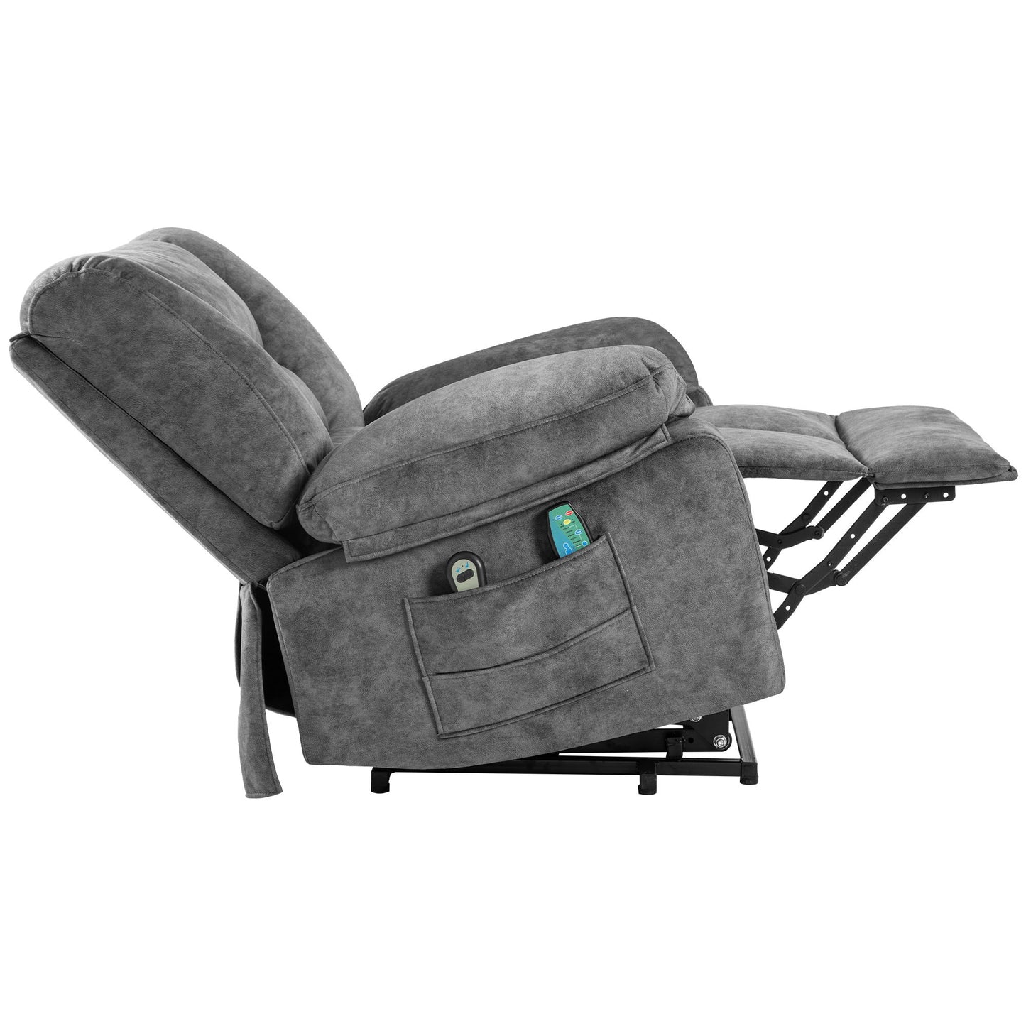 Power Lift Recliner Chair Sofa With Massage - Gray