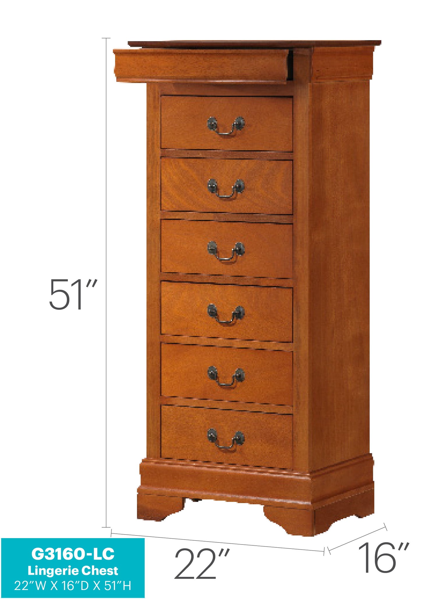 Lingerie Chest - Oak