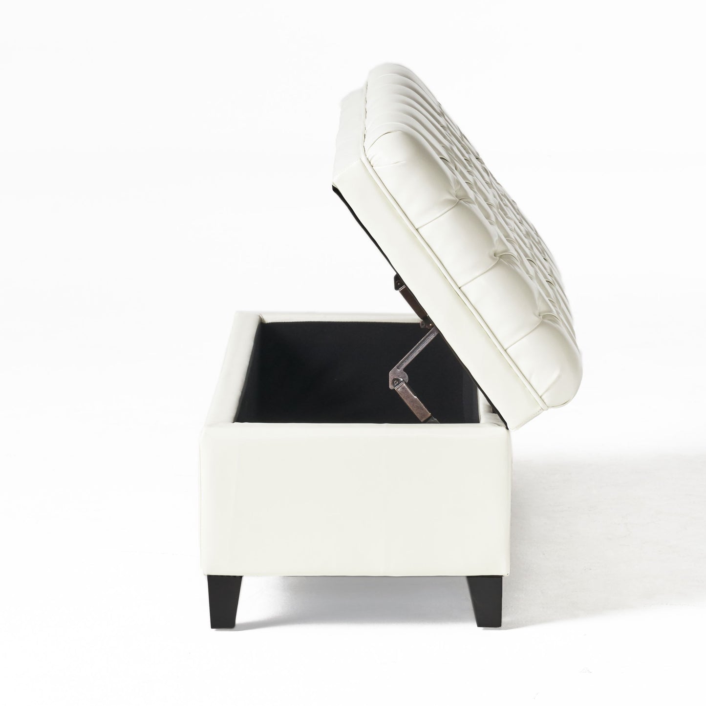 Juliana - Storage Ottoman With Hidden Compartment - Ivory