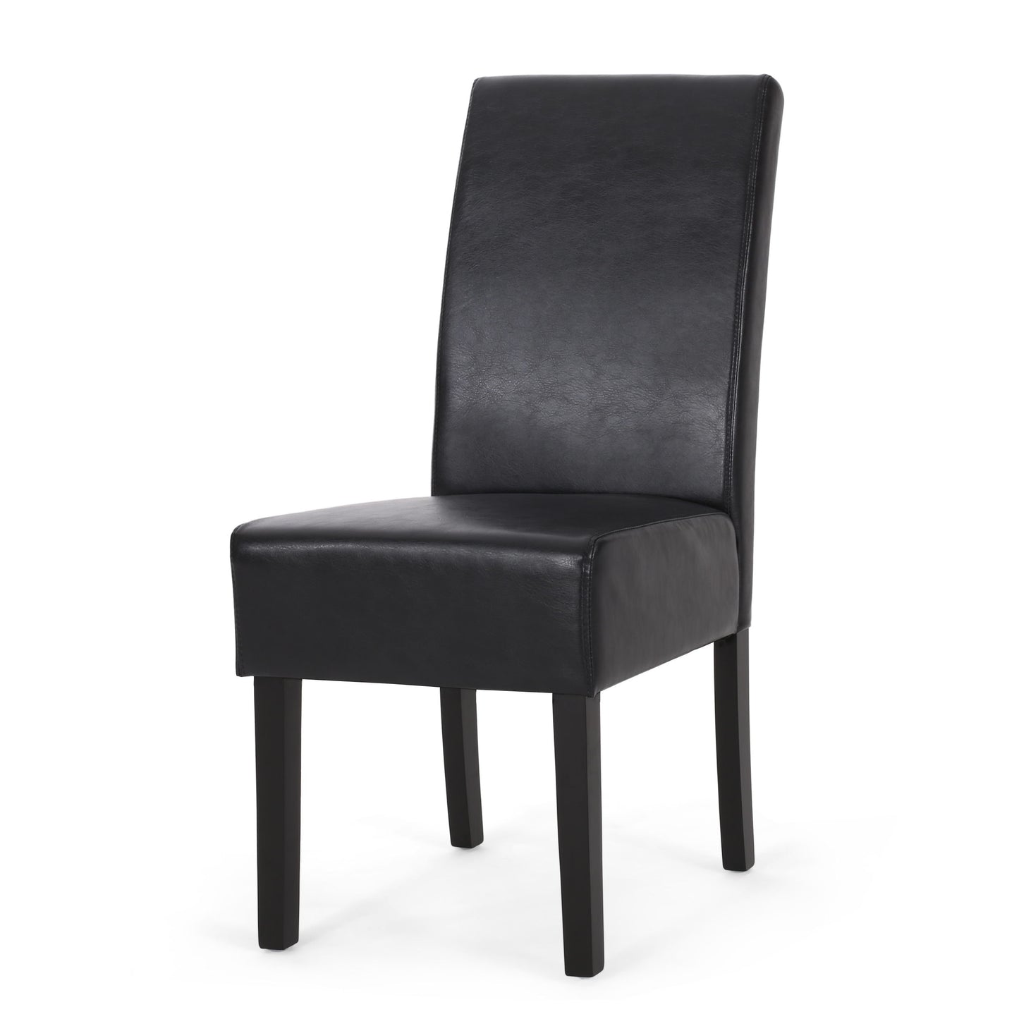 Contemporary Dining Chair (Set of 2) With Rubberwood Legs - Black