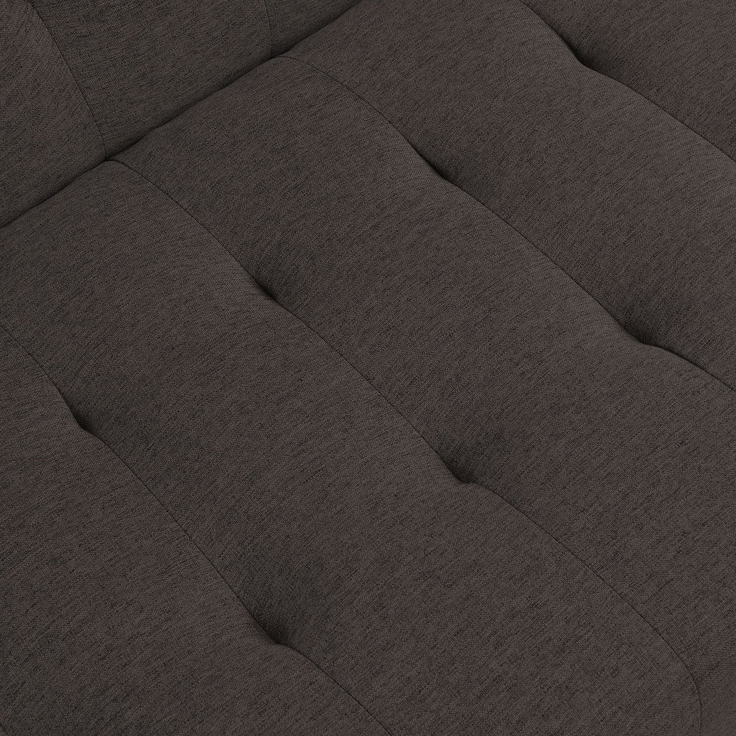 Faux Linen Wood Frame Futon Sofa Bed With Stainless Legs - Espresso