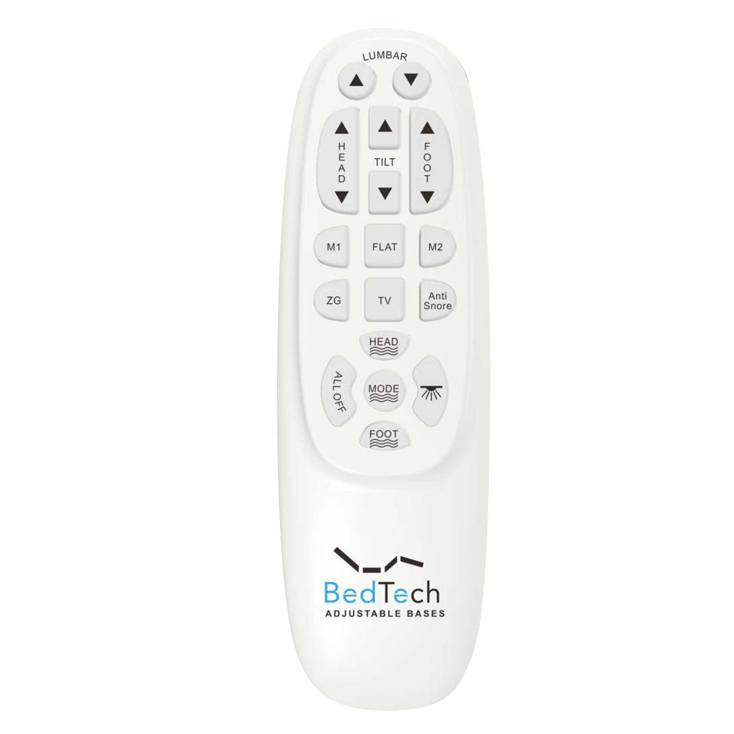 Bt6500 - King Adjustable Bed Base With Head / Foot Tilt And Lumbar Position Adjustment - Blue / Gray