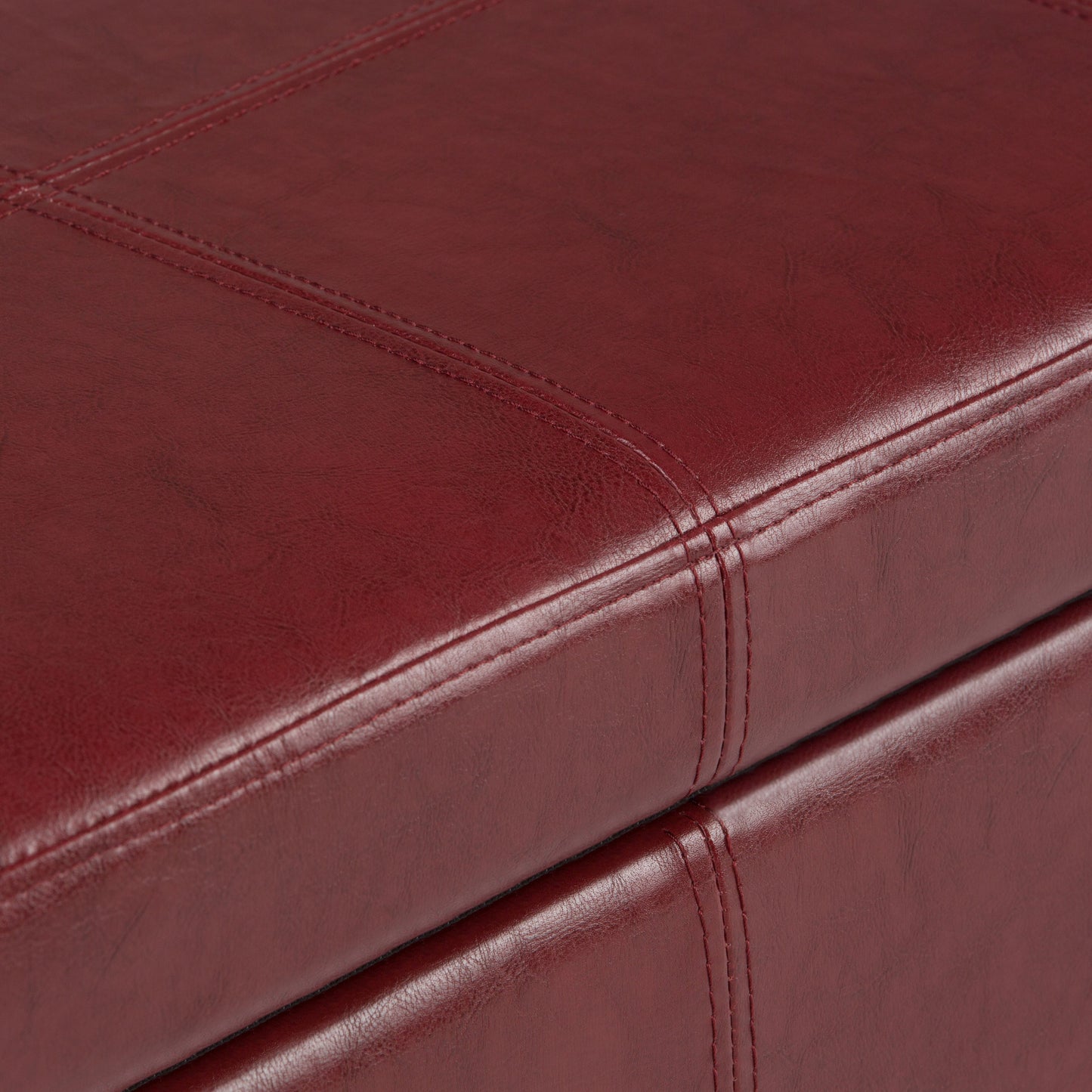 Kingsley - Large Storage Ottoman - Radicchio Red