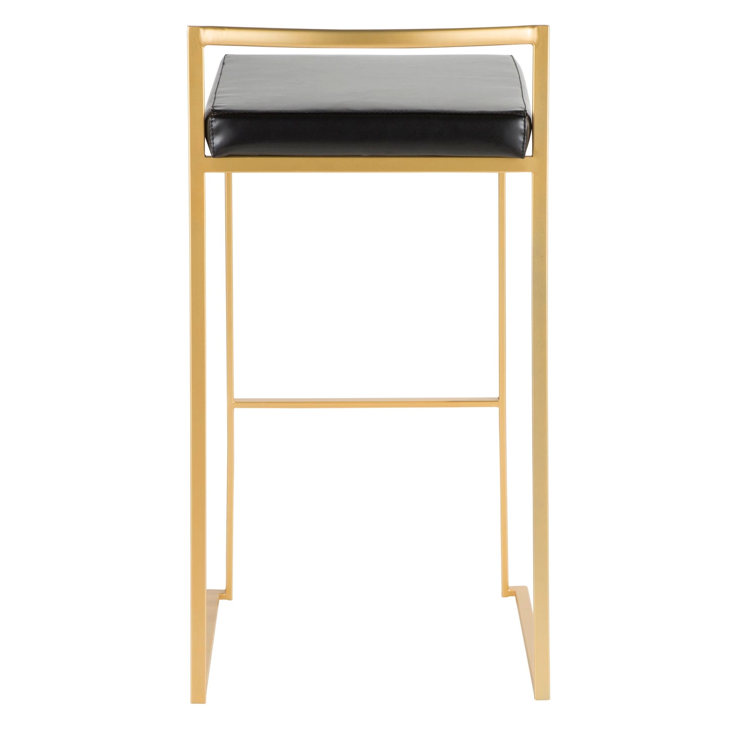 Fuji - Contemporary / Glam Barstool (Set of 2) - Gold / Black