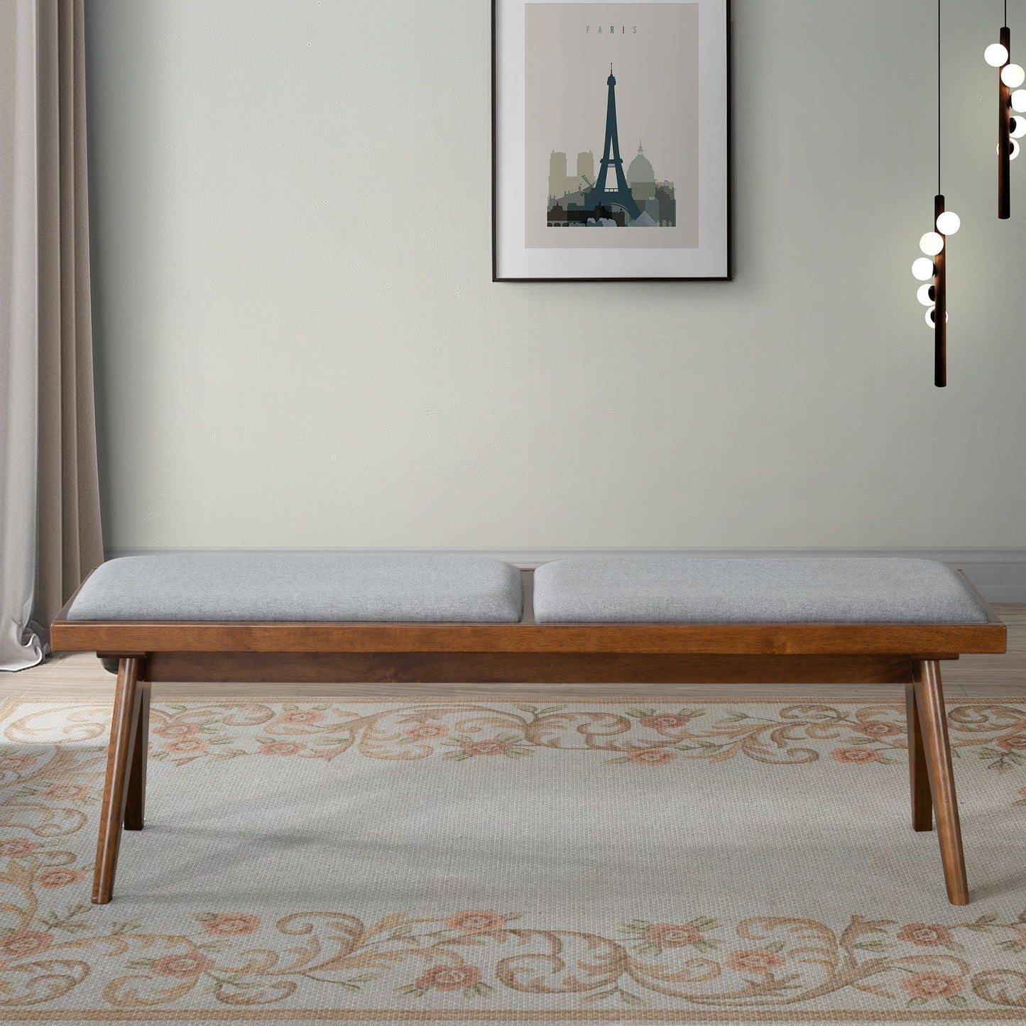 Keira - Bench - Brown / Light Gray