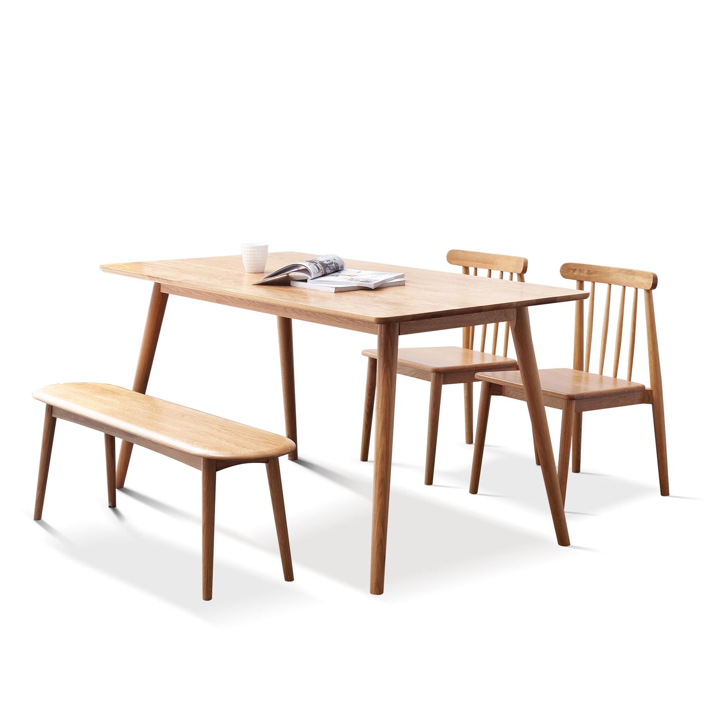 Dining Bench, Table Bench For Living Room - Natural Oak